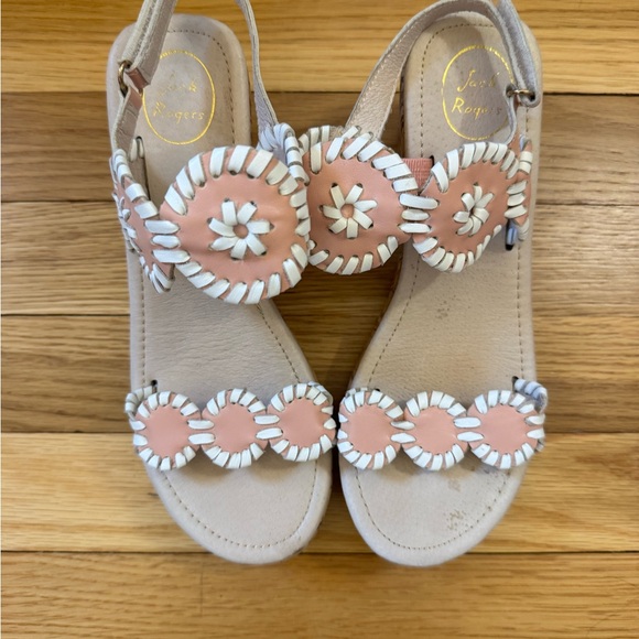 Jack Rodger’s Miss Luccia Pink Wedge Sandals size 4 - Picture 3 of 6